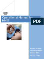 Operational Manual For HMIS Ver 1.0 Draft