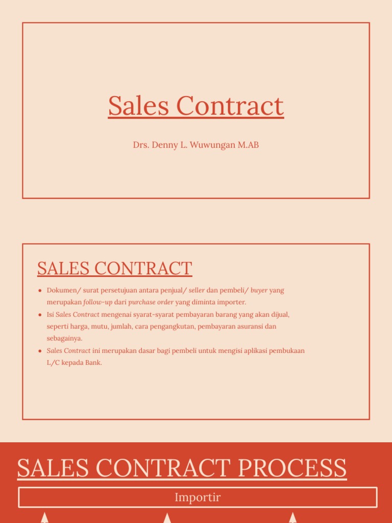 Proses dan Contoh Sales Contract | PDF | Hukum