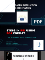 Radio-Based Instruction Re-Orientation: Milger A. Baang