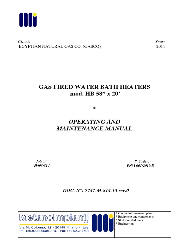 0001 Coversheet Operating and Maintenance Manual 814 | PDF