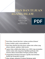 Pengertian Dan Tujuan Agama Islam