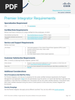 Premier Integrator Requirements: Specialization Requirement Certified Role Requirements