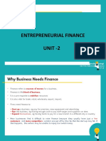 ENTREPRENEURIAL FINANCE: SOURCES, TYPES AND COSTS