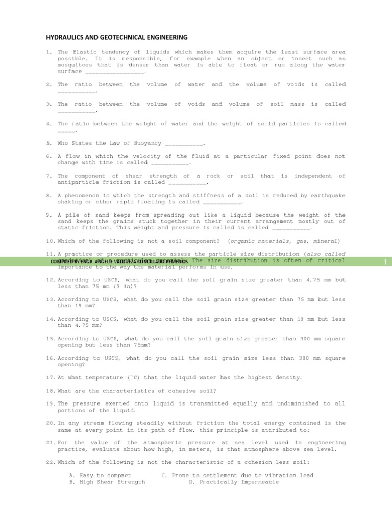 Hydraulics and Geotechnical Engineering PDF Stiffness Plasticity