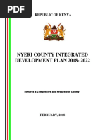 Nyeri County Integrated Development Plan 2018-2022