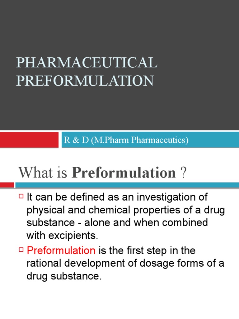 Preformulation in Pharmaceutical Development | PDF | Solubility | Acid ...