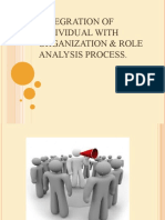 Integration of Individual With Organization & Role Analysis Process
