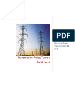 Transmission Poles/Towers Audit Form: Electrical Power Transmission (EE-352)