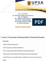 Accounting & Financial Systems (Lecture 6)