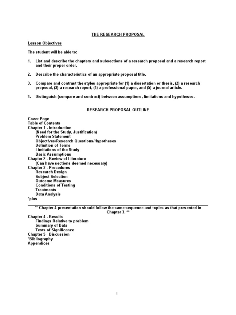 The Research Proposal | Research Design | Hypothesis