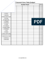2021 TYT Geometri Konulari PDF Konu Takip Cizelgesi
