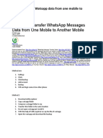 3 ways transfer WhatsApp messages one mobile another