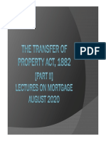 Transfer of Property Act, 1882-Mortgage