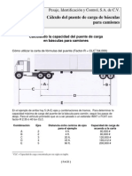 Cálculo de capacidad de carga de puente en básculas para camiones