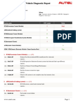 Maxisys Vehicle Diagnostic Report