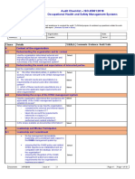 Audit Checklist for ISO 45001