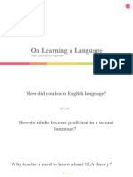 Ch.2 On Learning A Language - Mariam