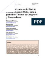Análisis Del Entorno Del Distrito Metropolitano de Quito, para La Gestión de Turismo de Congresos y Convenciones
