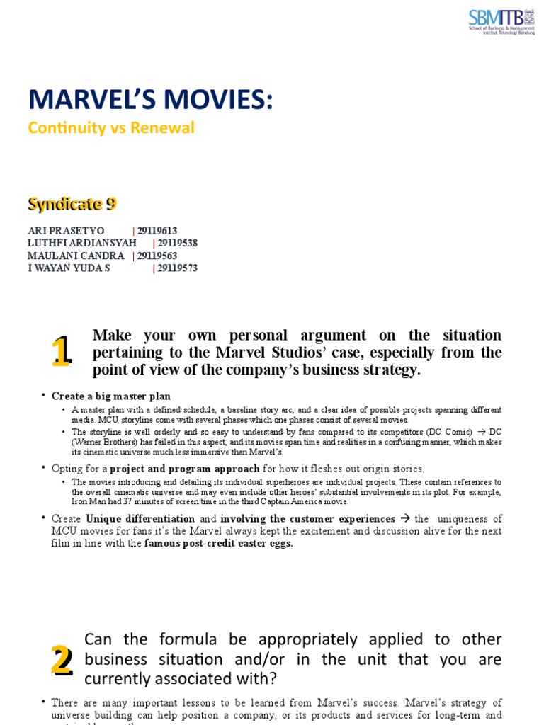 Syndicate 9 - MCU Lesson Learning | PDF | Marvel Comics