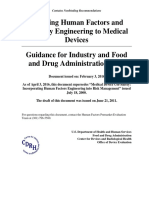 Applying Human Factors and Usability Engineering to Medical Devices Guidance for Industry and Food and Drug Administration Staff