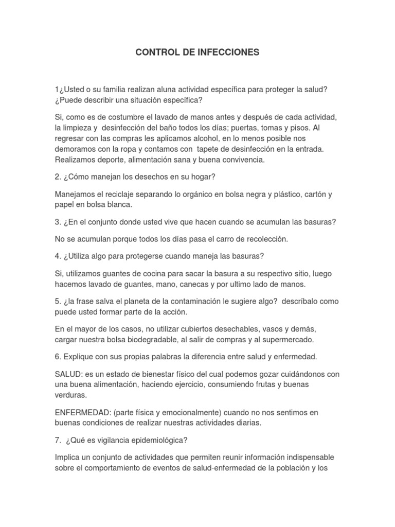 Control de Infecciones y Prevención Saludable | PDF | Infección | Salud ...