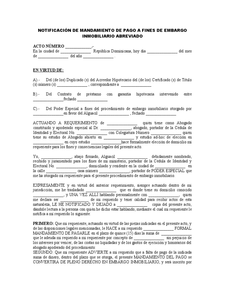 Notificación de Embargo Inmobiliario | PDF | Justicia | Crimen y violencia
