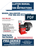 Installation Manual & Operation Instructions: Wheel Balancer Pse Wb-260