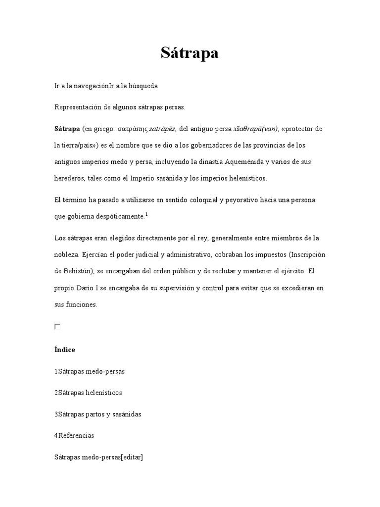 Sátrapas Persas: Gobernadores del Imperio | PDF | Superpoderes ...