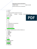 I Examen Parcial de Procesos Industriales I 2020 2