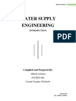 Water Supply Engineering: Compiled and Prepared by