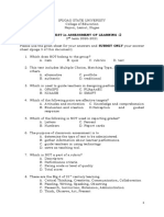 Assessment of Learning Post-Test Answers