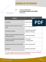 CRONOGRAMA DE ACTIVIDADES - JUNIO