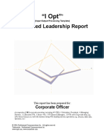 "I Opt": Advanced Leadership Report