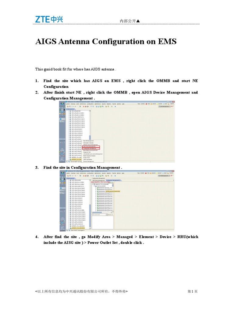 AIGS Antenna Setup Guide on EMS | PDF