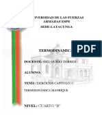 Termodinamica: Universidad de Las Fuerzas Armadas Espe Sede-Latacunga