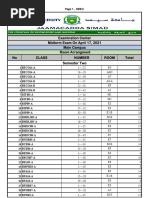 Examination Center Midterm Exam On April 17, 2021 Main Campus Room Arrangment