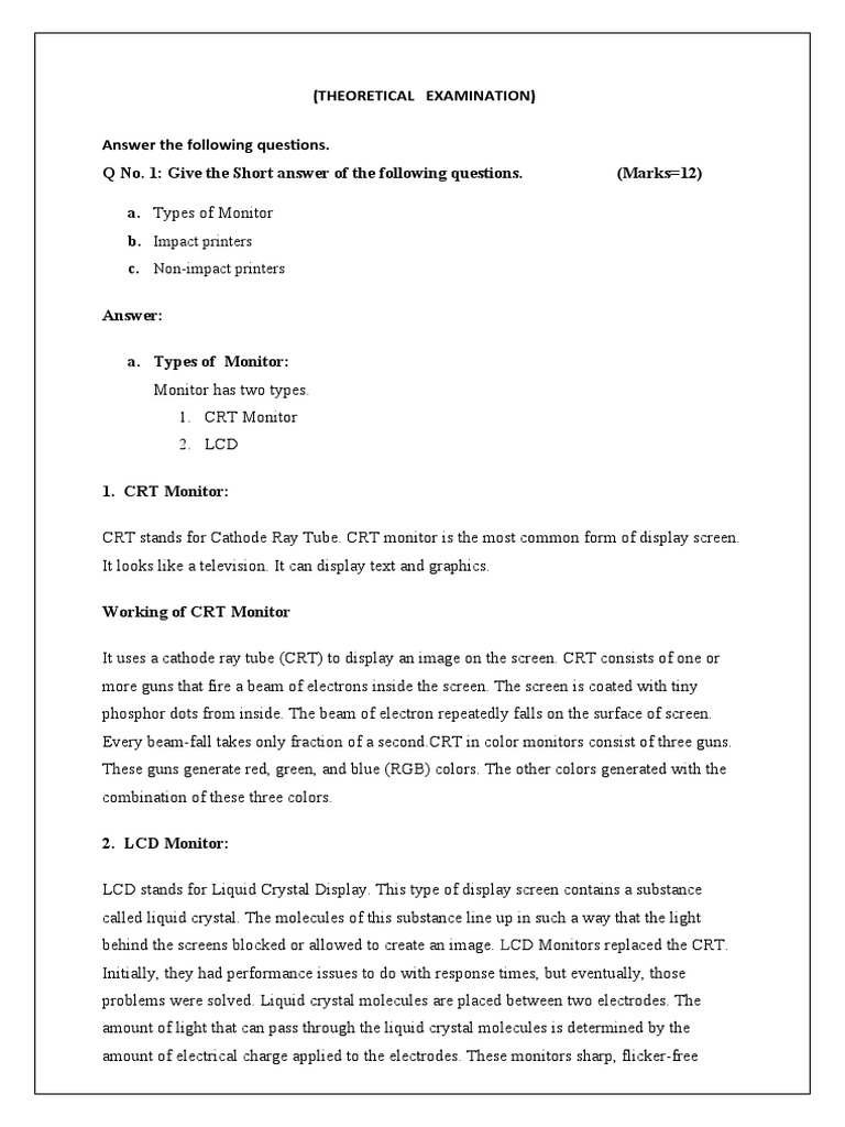 Impact Printers NonImpact Printers PDF Printer Linux