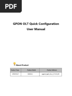 GPON OLT Quick Configuration User Manual: About Product