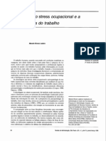 O Processo Do Stress Ocupacional e A Psicopatologia Do Trabalho