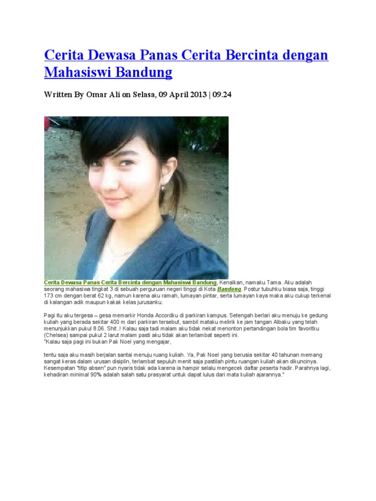 Cerita Dewasa Panas Cerita Bercinta Dengan Mahasiswi Bandung Pdf
