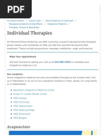 Integrative Medicine - Individual Therapies - Memorial Sloan Kettering Cancer Center