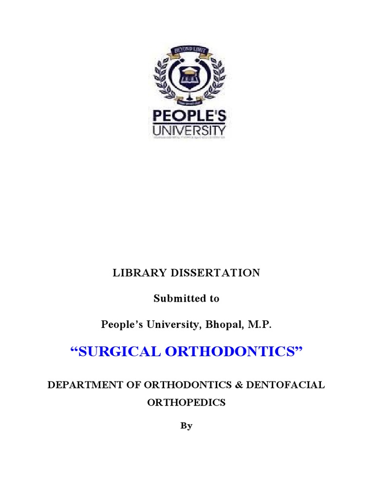 library dissertation topics in orthodontics