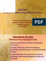 SHES2201 Lecture 3 - Data Mining in Bioinformatics