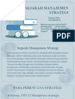 Sejarah Manajemen Strategi