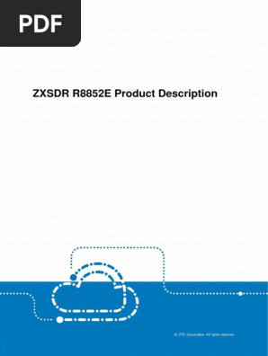 ZXSDR R8852E Product Description | PDF | Lte (Telecommunication