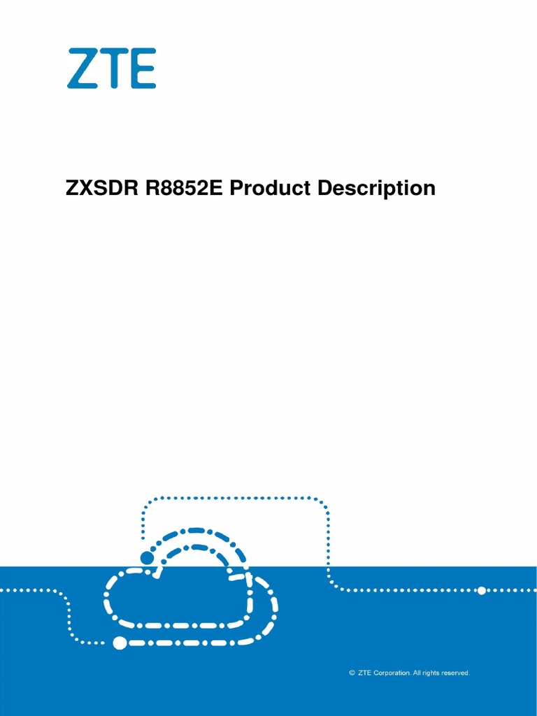 ZXSDR R8852E Product Description | PDF | Lte (Telecommunication