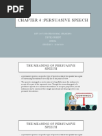 Chapter 4:persuasive Speech: BTT 20173 Professional Speaking Development Bth4A SESSION 2: 2019/2020