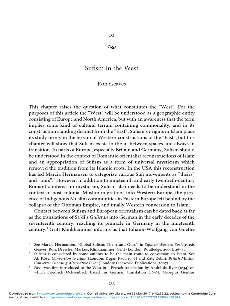 Sufism in The West: Ron Geaves | PDF | Sufism | Religious Behaviour And ...
