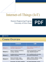 Internet-Of-Things (Iot) : Summer Engineering Program 2018 University of Notre Dame