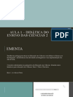 Aula 1 - Didática Do Ensino Das Ciências